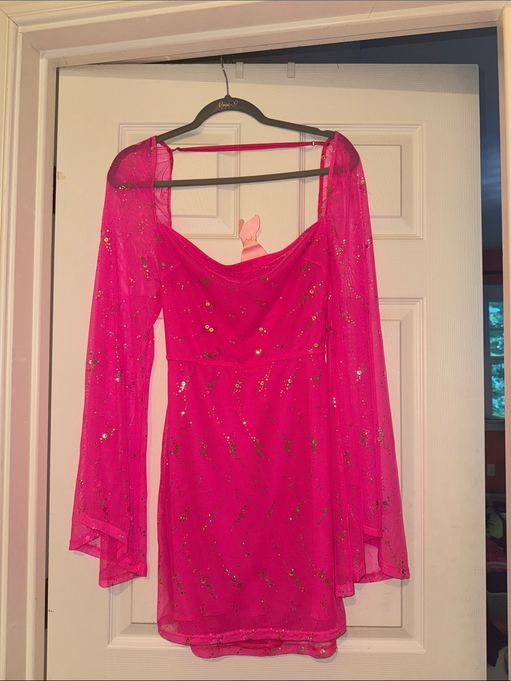 Lucy in the sky pink sparkly dress size XL